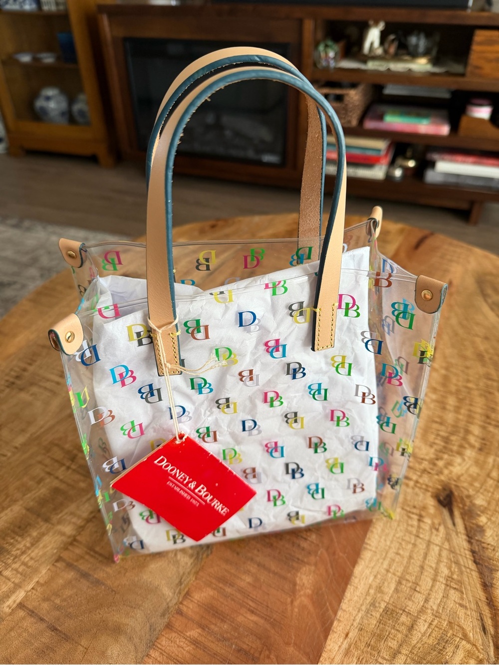 Rare NWT Dooney & Bourke Signature DB Clear Lunch Mini Tote Bag Handbag
